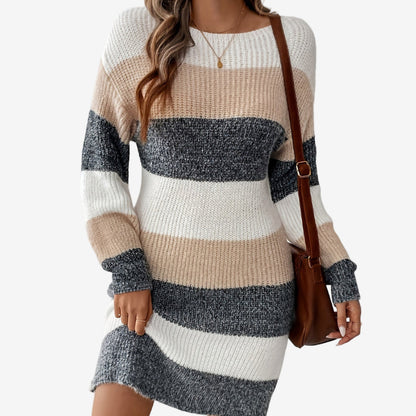 Elestte™  Robe Pull Rayée