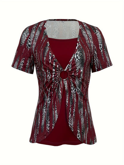 Zyra™ | T-Shirt en Faux Superposé Élégant