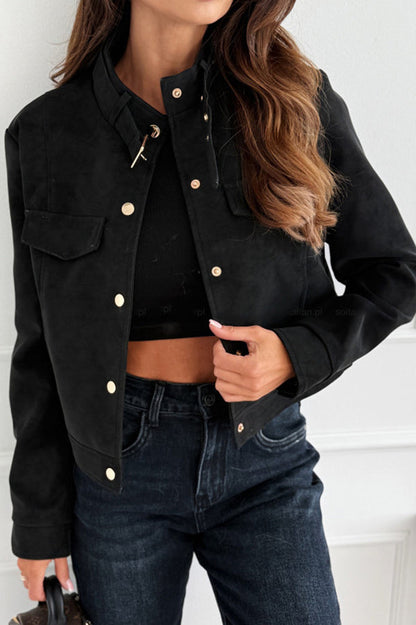 Veste décontractée chic à manches longues avec boutons