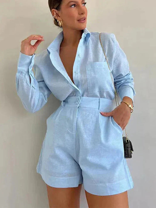 Ensemble chemise légère et short décontracté pour un usage quotidien
