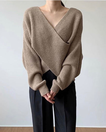 Benilde™ | Pull en maille croisée chic