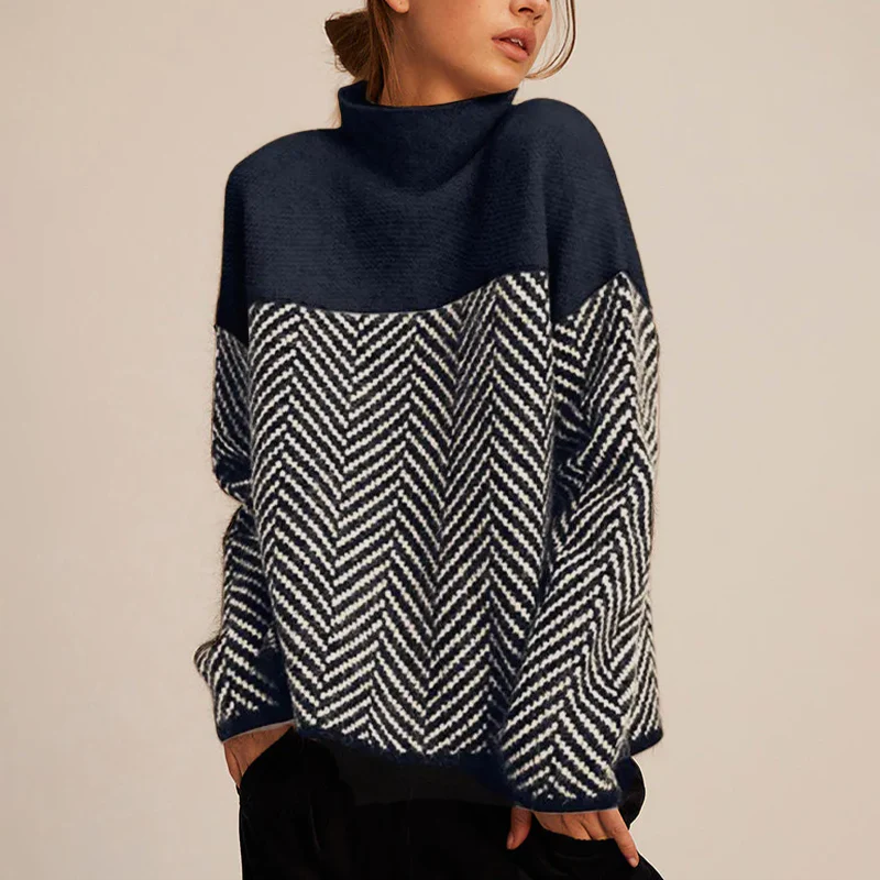 Pull à col roulé en maille épaisse et confortable