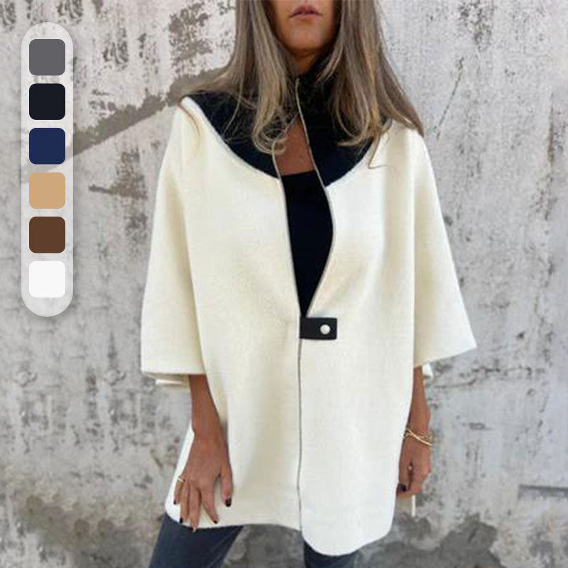 Veste Longue Bicolore Chic pour Couches Élégantes