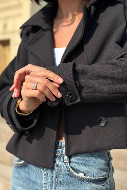 Veste trench légère et décontractée, coupe courte