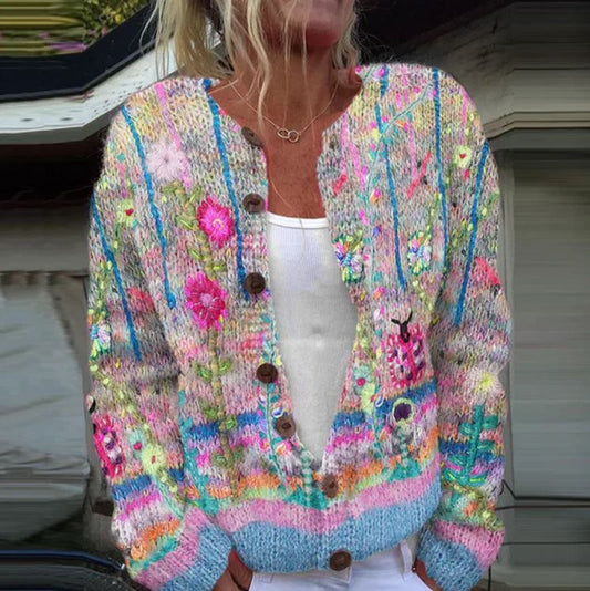 Sanne | Élégant Gilet à Motif Floral