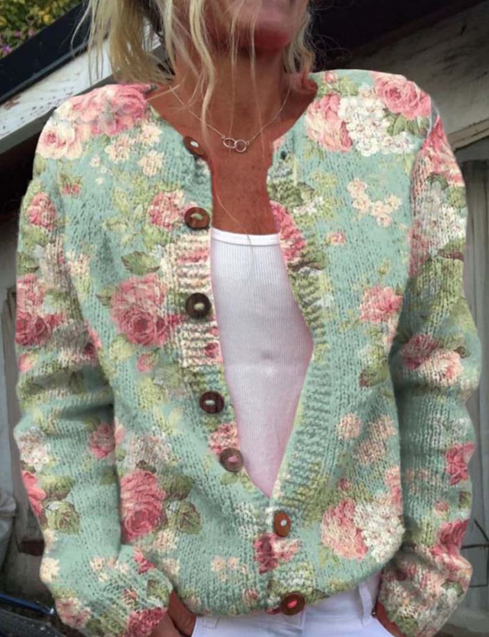 Sanne | Élégant Gilet à Motif Floral