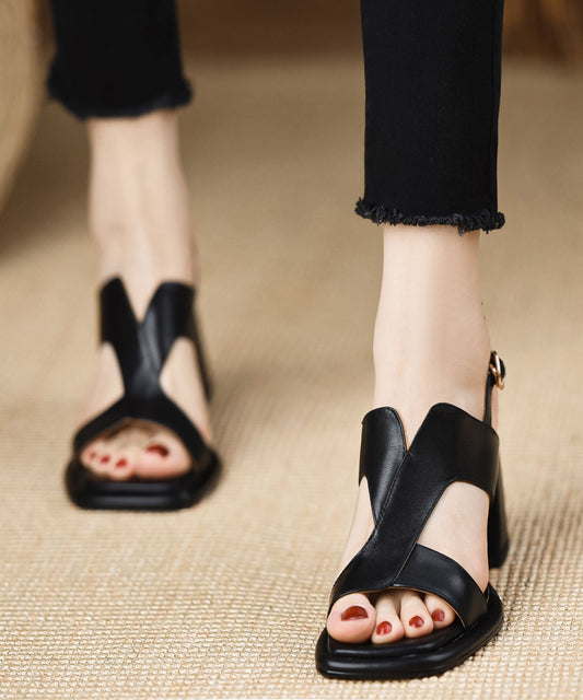 Sandales épaisses à boucle avec bride en simili cuir