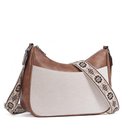 Sac à bandoulière à motifs en cuir