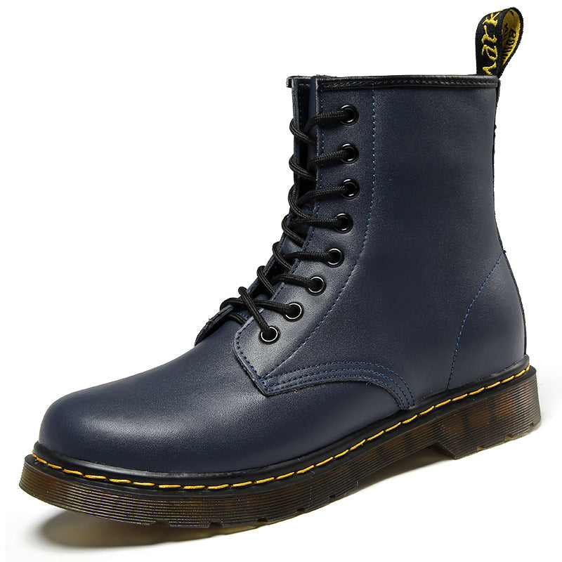 Bottes classiques élégantes en cuir à lacets