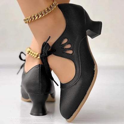 Lilly™ | Élégantes Talons en Cuir Vintage
