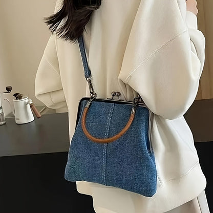 Sac À Bandoulière En Jean Premium
