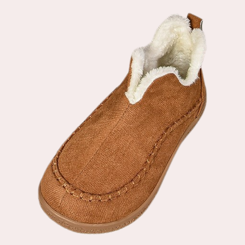 Bottes d'hiver doublées confortables avec adhérence antidérapante