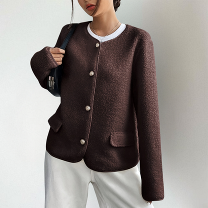 Cardigan en maille confortable à ouverture avant
