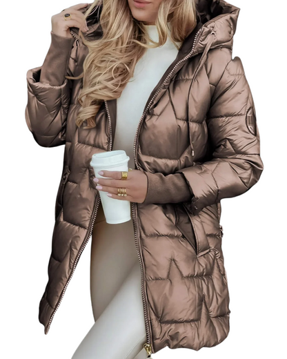 Veste matelassée à capuche confortable pour un style sans effort