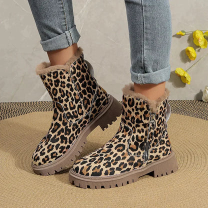 Bottes Cheville à Imprimé Léopard Chic pour Tenues Tendance