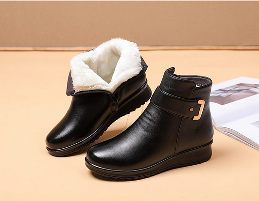 Bottes Orthopédiques en Cuir Véritable pour un Soutien Confortable