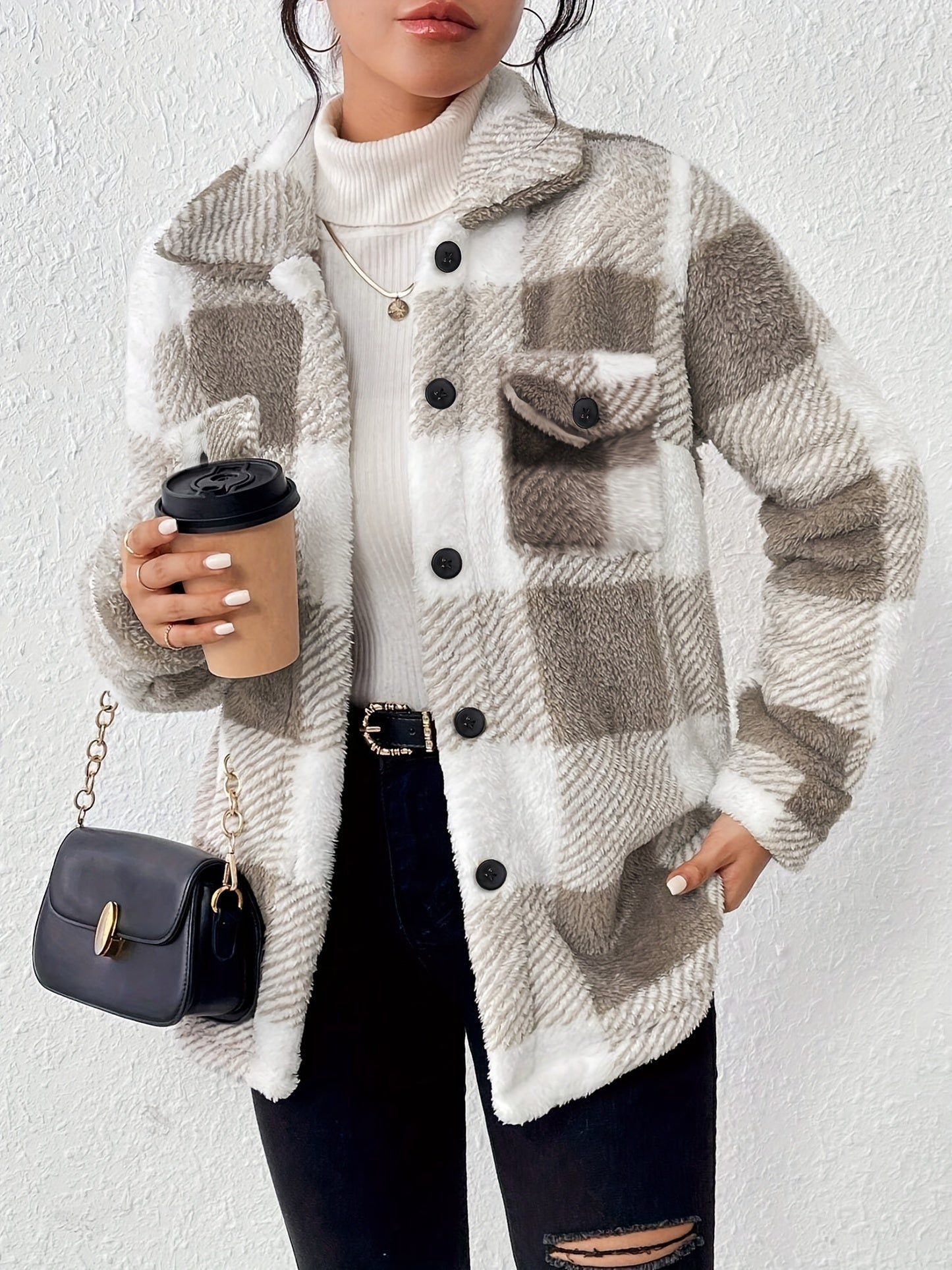 Veste-chemise douce confortable et ample