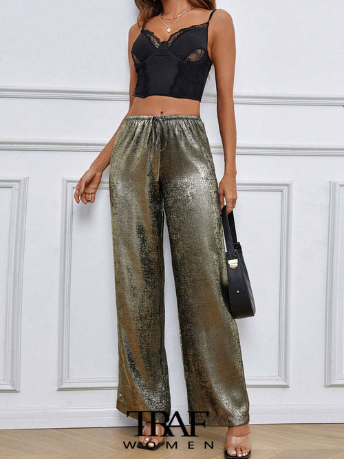 Pantalon Traf Metallic pour femmes