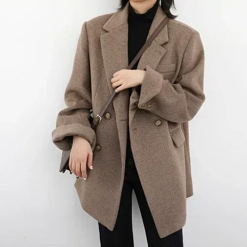 Sali™ | Manteau en Laine Mi-Long