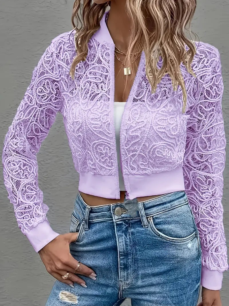 Veste courte en dentelle Celina