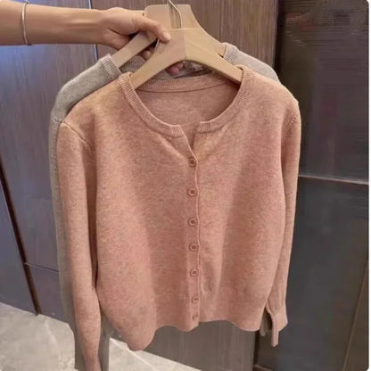 Cardigan tricoté en laine épaisse confortable