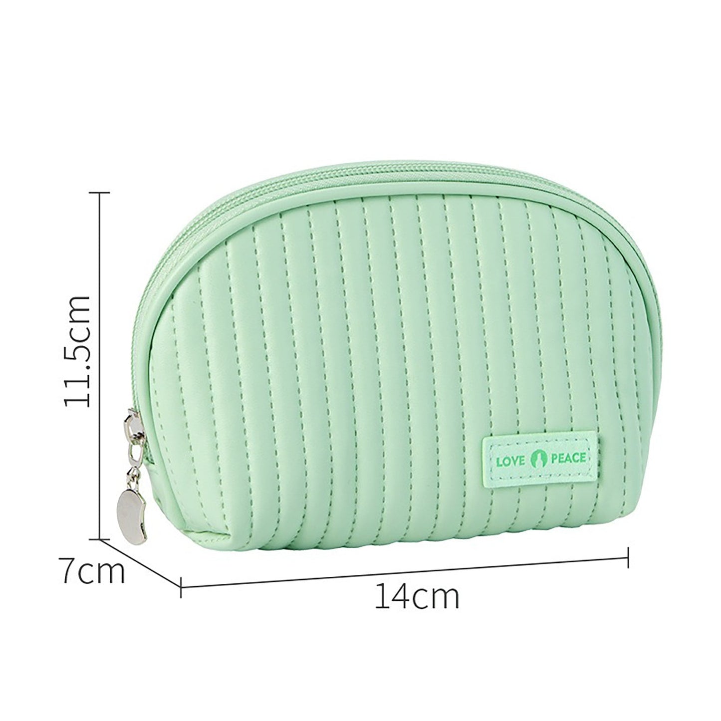 Trousse de maquillage en cuir matelassé