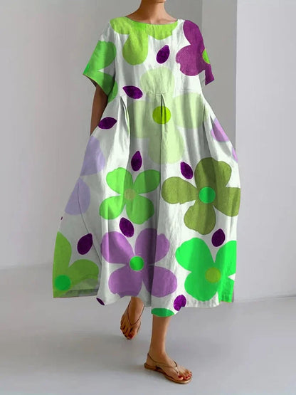 VALENTINA | Robe d'été à fleurs avec une coupe élégante et un confort optimal
