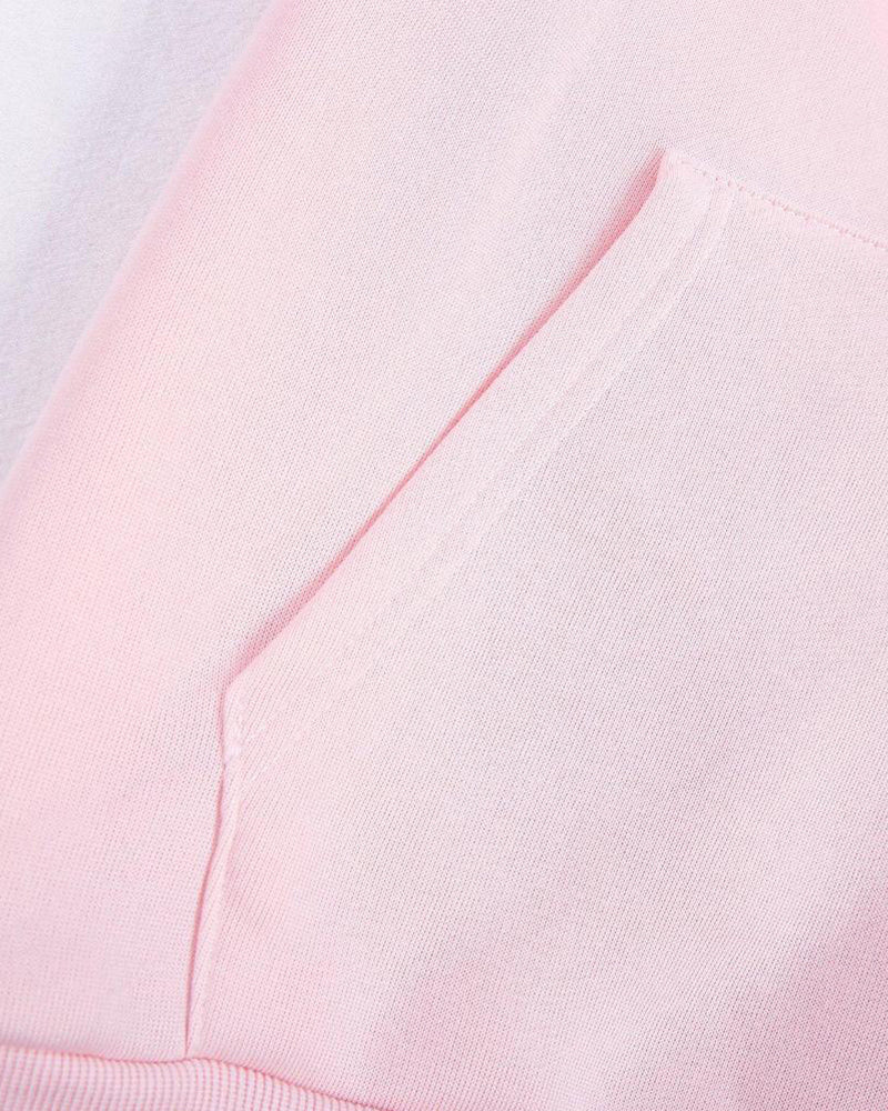 Sweat à capuche rose confortable avec poches kangourou pour femmes