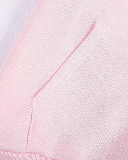 Sweat à capuche rose confortable avec poches kangourou pour femmes
