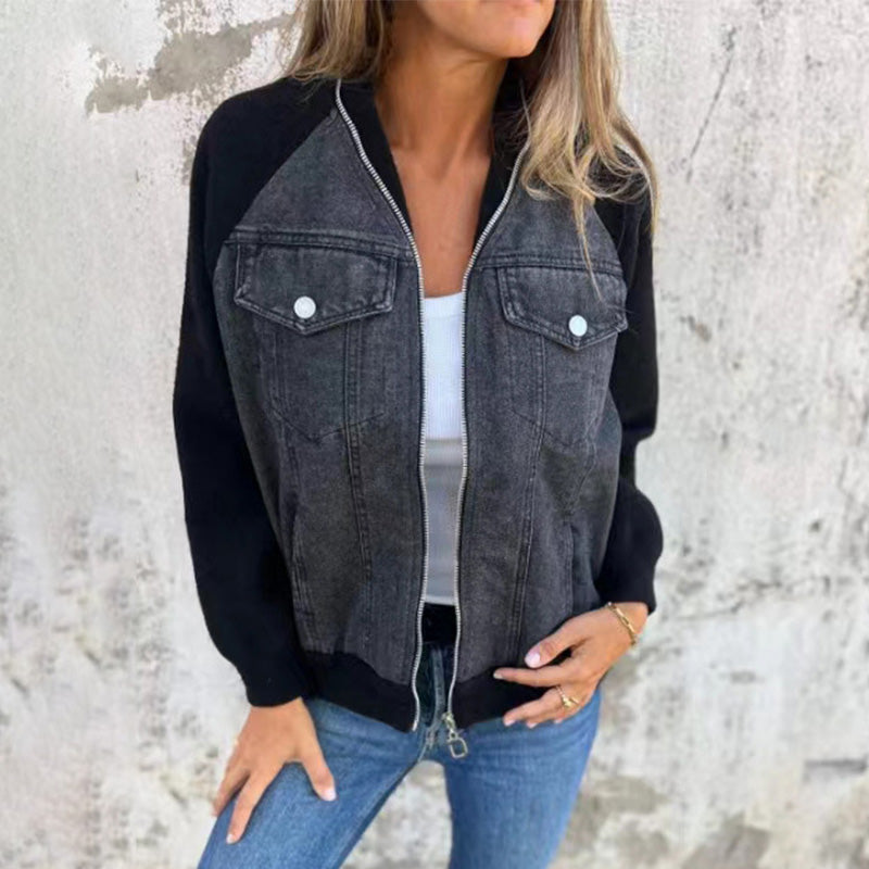 Veste en jean classique décontractée pour femmes