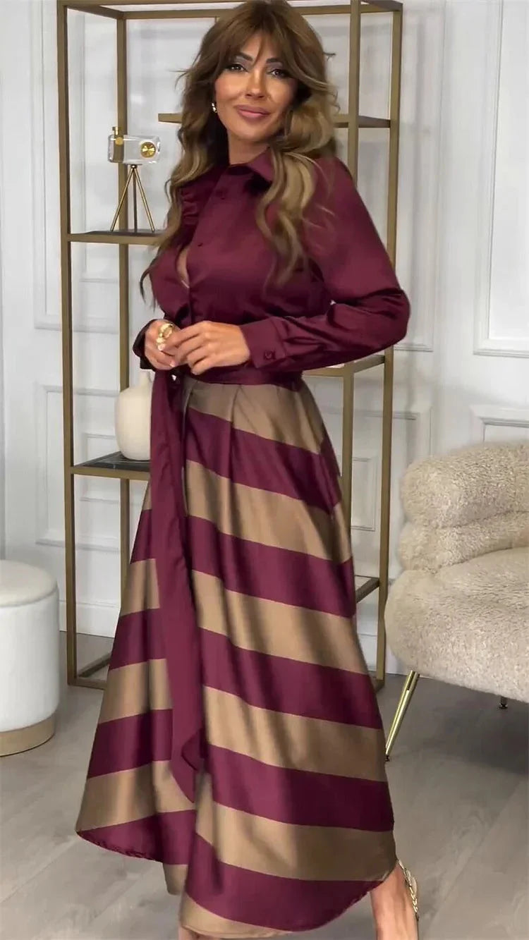Robe de soirée élégante à manches longues pour femmes