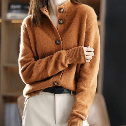 Cardigan en cachemire doux et confortable tricoté