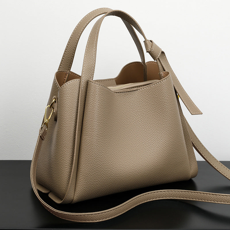Sac à main en cuir grainé