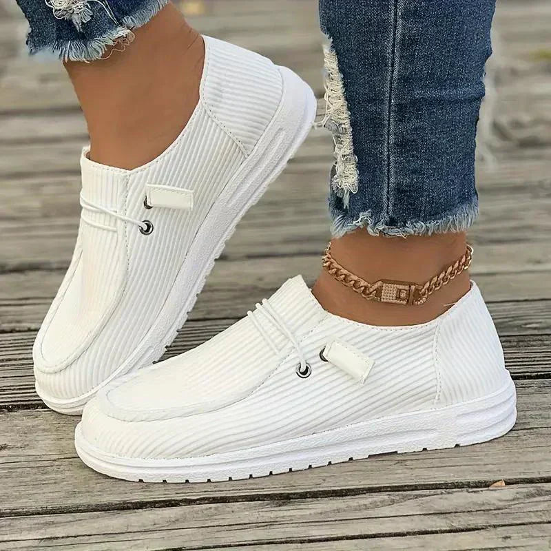 Mocassins en Toile Élégants Confort Femmes