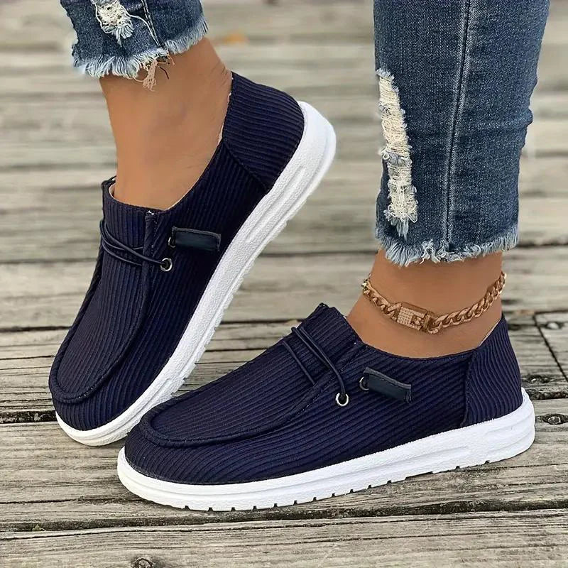 Mocassins en Toile Élégants Confort Femmes