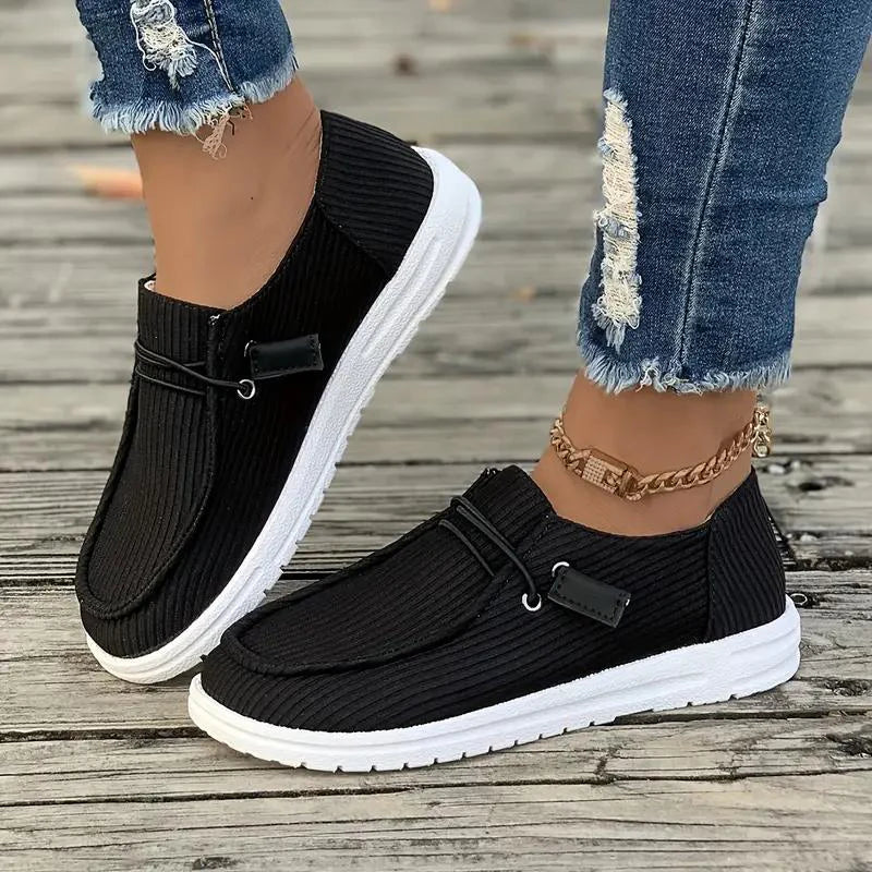 Mocassins en Toile Élégants Confort Femmes