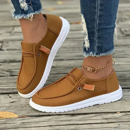 Mocassins en Toile Élégants Confort Femmes