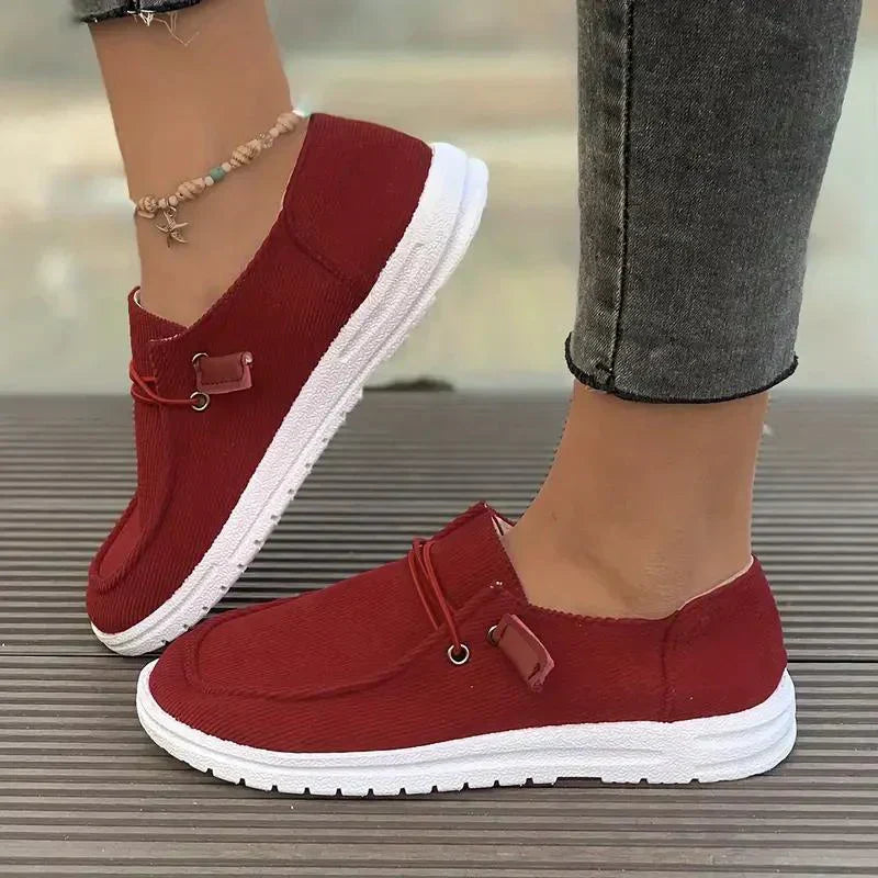 Mocassins en Toile Élégants Confort Femmes