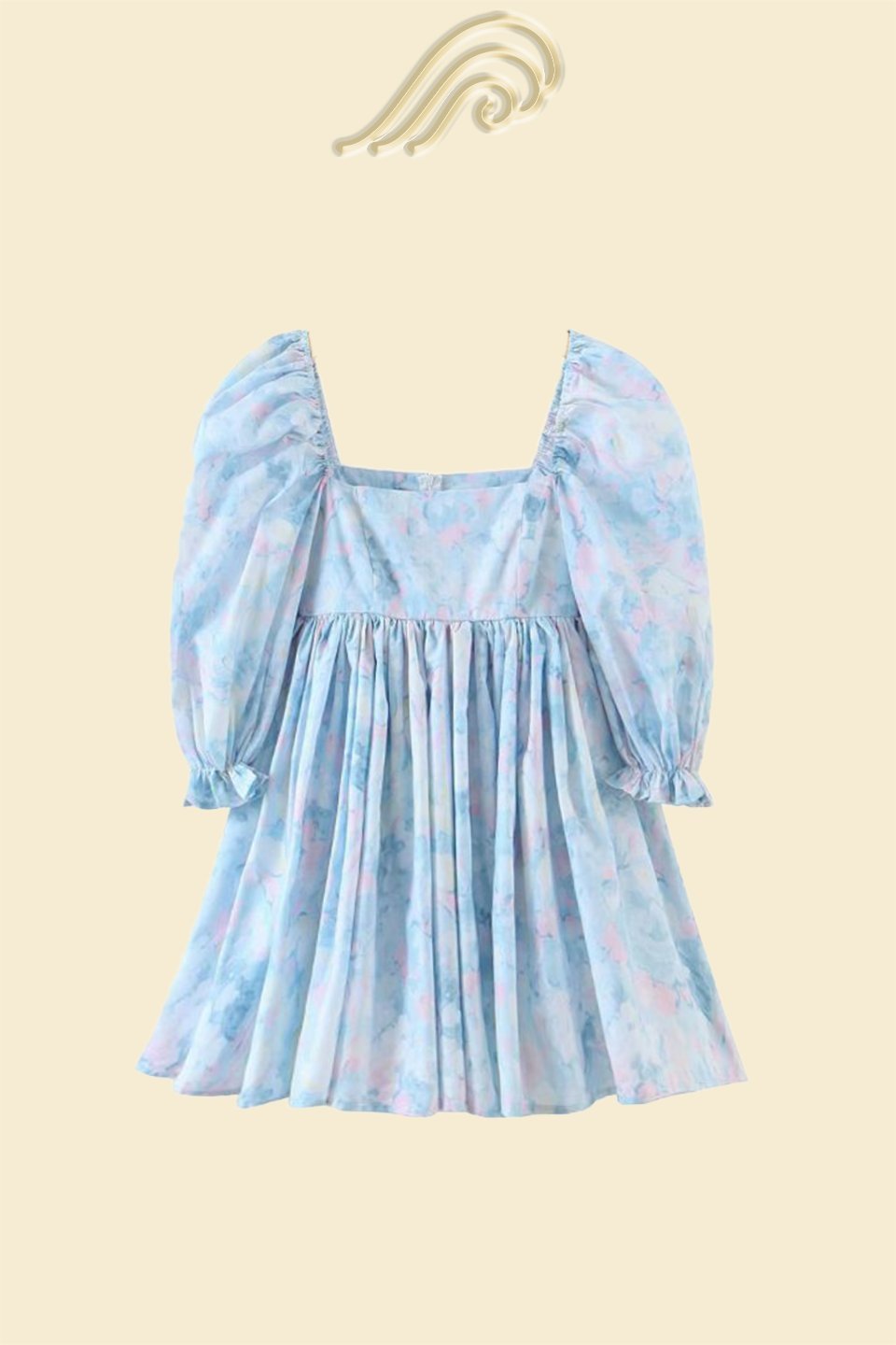 Pauline Laurent® | Mini robe de poupée imprimée avec volants
