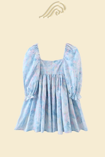 Pauline Laurent® | Mini robe de poupée imprimée avec volants