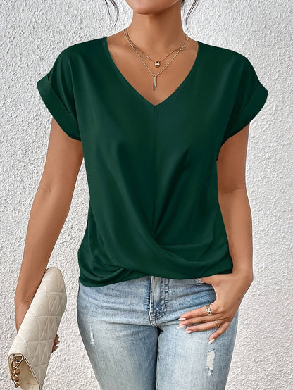 CLEO™ | T-shirt décontracté avec décolleté en cœur