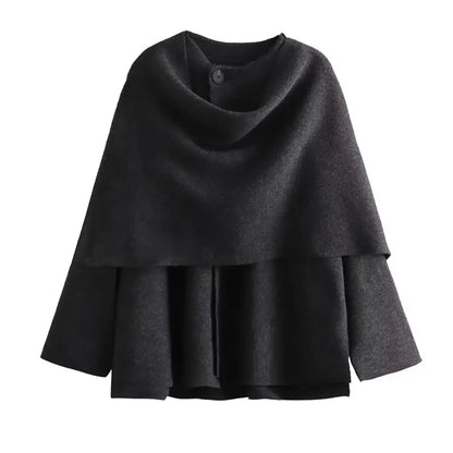 Manteau d'hiver superposé et confortable pour femmes