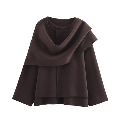 Manteau d'hiver superposé et confortable pour femmes