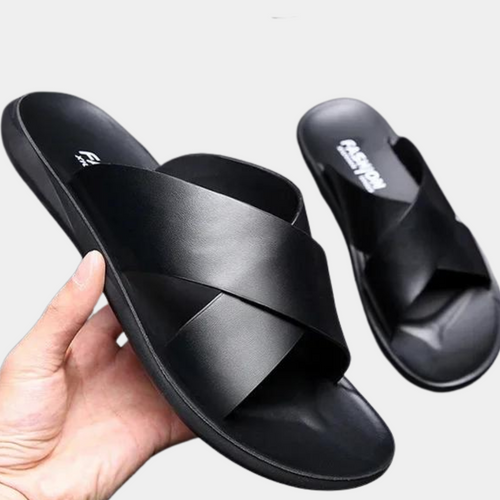 Sandales Cuir Croisées Élégantes pour Homme