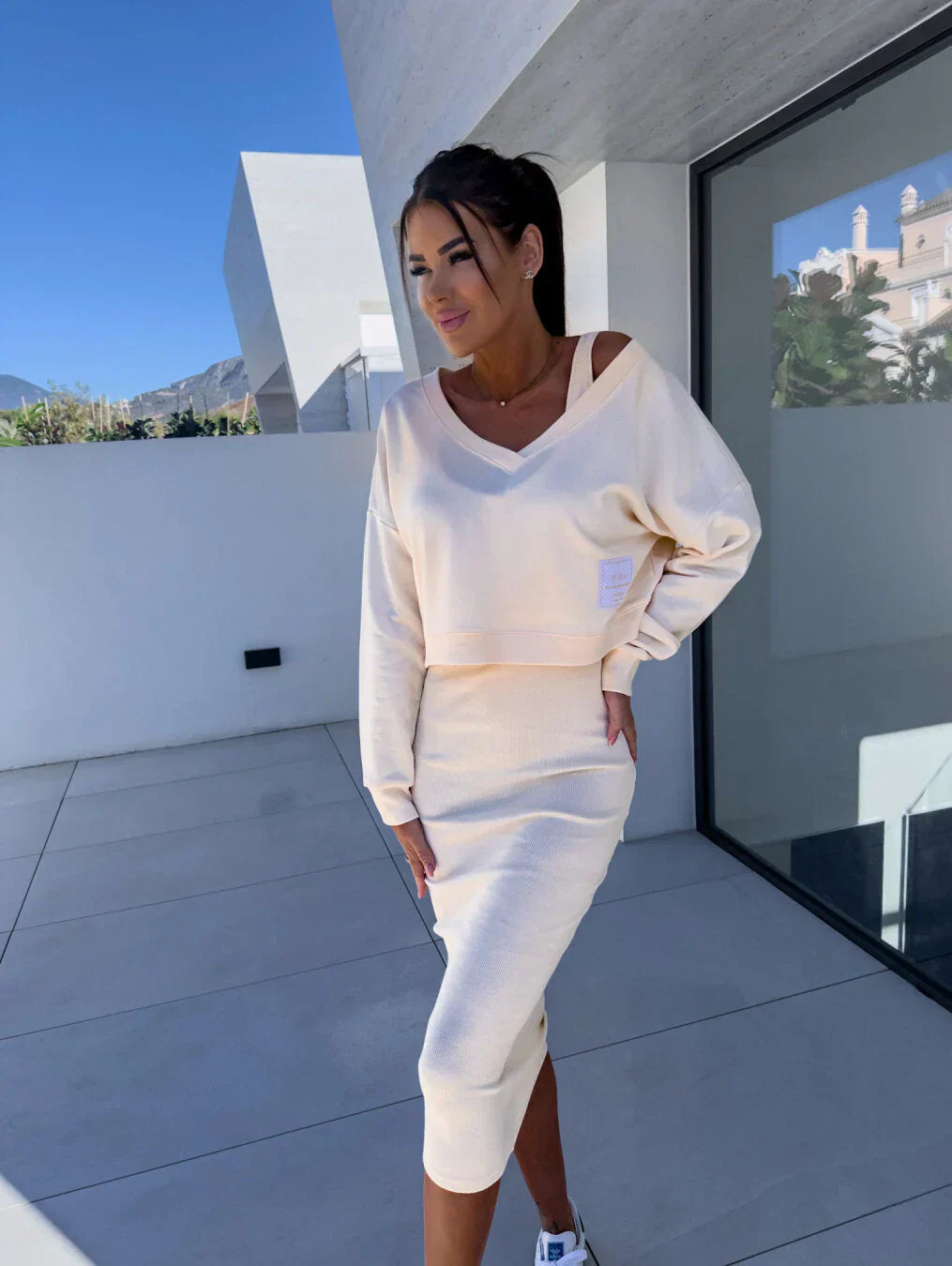 Laurine – Ensemble Décontracté Robe et Sweat
