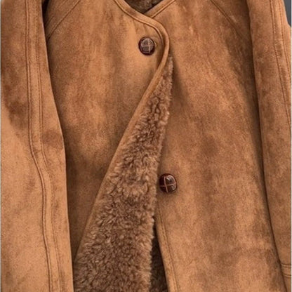 Veste courte doublée effet mouton