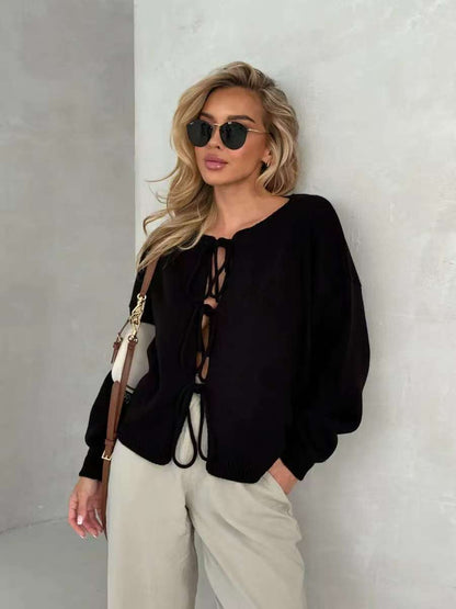 Chic Cardigan Court Lacé
