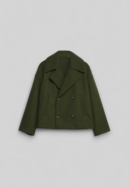 Manteau court classique intemporel pour femmes
