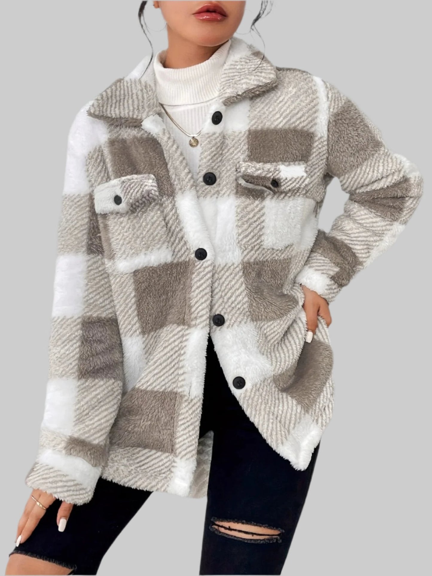 Veste-chemise douce confortable et ample