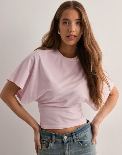 T-shirt ample en coton à manches larges détendues